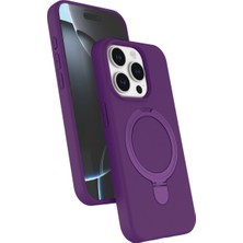 Uravas Store Iphone 15 Pro Max Regal Magsafe Standlı Kapak - Derin Mor