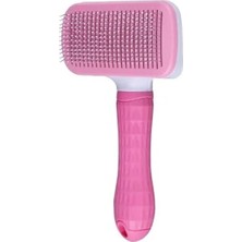 Fadem Store Otomatik Tüy Temizleme Mekanizmalı Pembe Pet Tarak