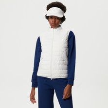 Lacoste Kadın Dik Yaka Kapitone Beyaz Yelek