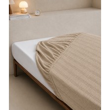 Pera Deluxe Lastikli Çarşaf Jakarlı Nefes Alan Yumuşak Kumaş Kaymaz Tam Kenar Lastikli Tek Kişilik ve Çift Kişilik Yatak Örtüsü Çarşaf