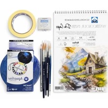 Fadem Store Suluboya Seti, A4 Defter ve Fırça Seti ile Tam Paket