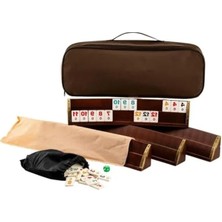 Fadem Store Doğal Ahşap Oval Okey Takımı, Premium Kalitede Oyun Seti