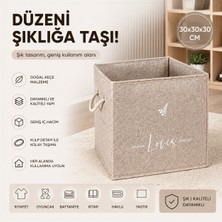 Tex Republic Keçe Raf Düzenleyici Kutu-Oyuncak Sepeti-Çok Amaçlı Kutu (30 X30 x 30 Cm)