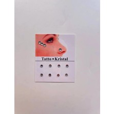 Kaia Life Yüz Taşı Kristal - B, Vücut Taşı, Tattoo Makyaj Taşı, Yapışkanlı, 12 Adet