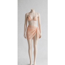 Plaj Kaftanı Mayo Bikini Üstü Bağlamalı Plaj Kıyafeti (150X50 cm Mini Boy)