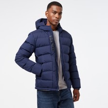 Lacoste Erkek Regular Fit Kapüşonlu Lacivert Şişme Mont