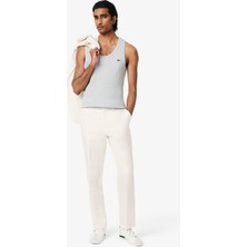 Lacoste Erkek Regular Fit Keten Beyaz Pantolon