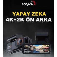 4K Yapay Zekalı Araç Kamerası Ön Arka Plaka Okuma, Hız Göstergesi, Gps Harita, Adas, 5g Wi-Fi