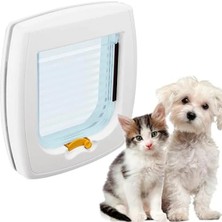 Fadem Store Standart Kedi-Köpek Kapısı Beyaz Renk 14,8X14,5 cm Dayanıklı
