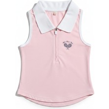 Miela Kids Tennis Club  Kız Çocuk Fermuarlı Spor Üst - Candy Pink