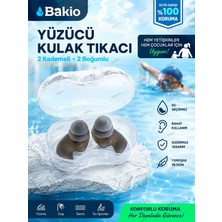 Bakio Yüzücü Kulak Tıkacı Su Geçirmez Silikon Kulak Koruyucu 2 Kademeli Yetişkin Çocuk Havuz Deniz