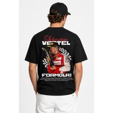 Book OrBook Sebastıan Vettel | %100 Pamuk Sırt Baskılı Heavy Cotton Premıum Kalite T-Shırt (Y364)