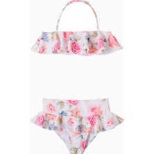 Chloe Chloé Kids Çiçek Desenli Fırfırlı Kız Çocuk Bikini