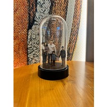 Makinafleo Fanus Içinde Kişiye Özel 3D Kalabalık Aile Figür (10CM)