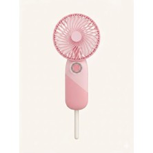 İnovaxis Taşınabilir Mini Fan 3 Kademeli Sessiz USB Şarjlı El Vantilatörü 1.5W Pembe Renkli