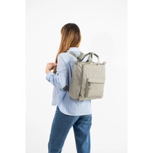 571 Collections Çanta Ultra Hafif Çok Cepli, Çok Bölmeli Sırt ve El Çantası Vizon (MODEL:571-9S)