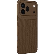 Motto Ticaret Newface Huawei Honor 600 Pro Auto Focus Karbon Kapak - Kahverengi