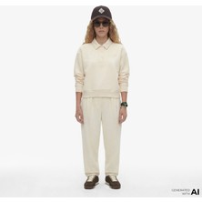 Lacoste Kadın Oversize Fit Krem Pantolon