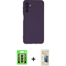 İlk El Grup Pilelistore™ Galaxy A24 4g Kılıf Ahenk Serisi - Siyah 6d Mat Seramik Hayalet Nano Ekran Koruyucu + Raze Metal Kamera Lens - Sh