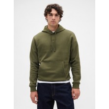 Gap Erkek Yeşil Relaxed Mini-Logo Sweatshirt