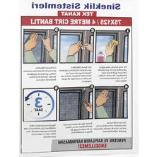 Fadem Store Tek Kanatlı Pencere Sineklik, 75X125 Cm, Cırt Bantlı, Kolay Kurulum