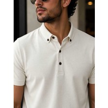 Beystil Erkek Ekru Polo Yaka Düğmeli T-Şhirt 263461