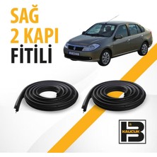 B&M Kauçuk Renault Symbol (2.nesil) Sağ Ön ve Arka Kapı Fitili BM04229