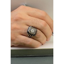 Innuendo Jewelry 925 Ayar Gümüş Mühr-Ü Süleyman Motifli Erkek Yüzük
