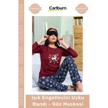 Carlburn Özel Üretim Işık Engelleyici Yumuşak Dokulu Rahat Dinlenme Lastikli Hafif Uyku Bandı Göz Maskesi