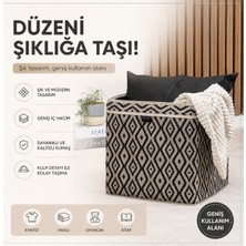 Tex Republic Alas Bohe Çok Amaçlı Kutu, Dolap Raf Düzenleyici, Dekoratif Saklama Kutusu (30X30X30 Cm)