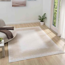 Pera Halı Krem Bej Eskitme Bordürlü Sade Modern Halı - MK0560BJL