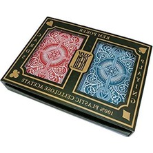 Fadem Store Kırmızı & Mavi Poker Kart Desteği, Standart Boy ve Çift Deste ile Oyun