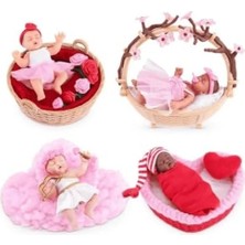 Fadem Store Mini Baby Tatlı Kalpler Sürpriz Paket MNB22000 Özel Kalp Kapsül Içinde Ultra Gerçekçi Mikro Bebek ve Tematik Oyun Aksesuarları