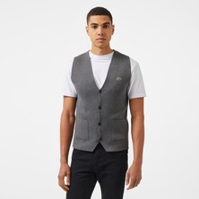 Lacoste Erkek Classic Fit Gri Triko Yelek