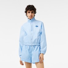 Lacoste Netflix Kadın Dik Yaka Monogram Açık Mavi Ceket
