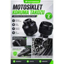 Motobros Motosiklet Aks Koruma Takozu Üniversal Motosiklet Ön Teker Takozu - Gri Renk - 2 Adet