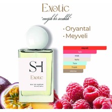 Sh Fragrances Exotic Unisex Parfüm | Oryantal-Meyveli| Şeftali-Armut-Ahududu | Paçuli-Vanilya-Sedir 50ML