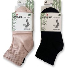 Naturus Kadınlar Için Bamboo Dikişsiz 6 Çift Kısa Çorap