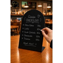 3Art Metal Metal Menü Panosu Yaz Sil - Masaüstü Kafe Restoran  Liste  Tahtası