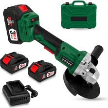 BSC MUR-9309 21V Max Li-Ion Şarjlı Kömürsüz Köşe Taşlama Makinesi Çift Akülü Profesyonel Set Taşlama