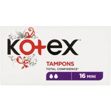 Kotex Mini Tampon 16LI Gün Boyu Konfor ve Sızıntı Önleyici Teknoloji ile Rahat Kullanım