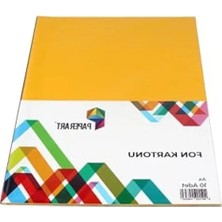Fadem Store A4 Boyutunda 10'lu Fon Kartonu Seti, Çeşitli Renkler