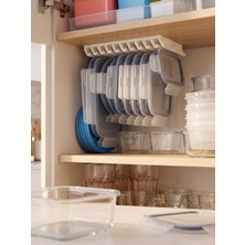 Yadu Ikea 365 Dolap İçi Organizer 1 Adet Beyaz Plastik Saklama Kabı Kapağı 10 Bölme ile Pratik