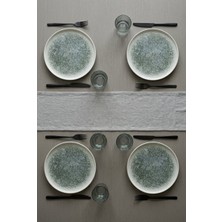 Bonna Porselen Lunar Mavi 22 cm Hygge Düz Tabak 6 lı