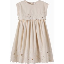 Chloe Chloé Kids Broderie Anglaise Pembe Kız Çocuk Elbise
