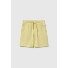 United Colors Of Benetton Erkek Çocuk Beli Lastikli Relaxed Fit Bermuda Şort Sarı 6-14 Yaş