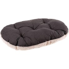 Pribor Kedi ve Mini Irk Köpek Peluş Yatağı - Gri-Beyaz (55 cm x 36 Cm)
