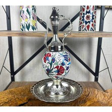 Çini Evi Protokol Hediyesi – Gümüş Kaplama Iznik Çini Ibrik Seti