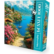 Fadem Store Mountain Lake Village Temalı 1000 Parça Puzzle