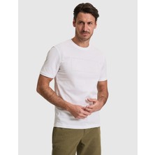Pierre Cardin Erkek Ekru Regular Fit %100 Pamuk Bisiklet Yaka Tişört 50327871-VR019